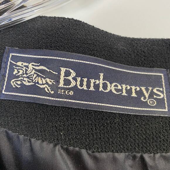 Burberry 100% Wool Black Sheath Dress Vintage Authenticated Size 8 - Picture 6 of 14